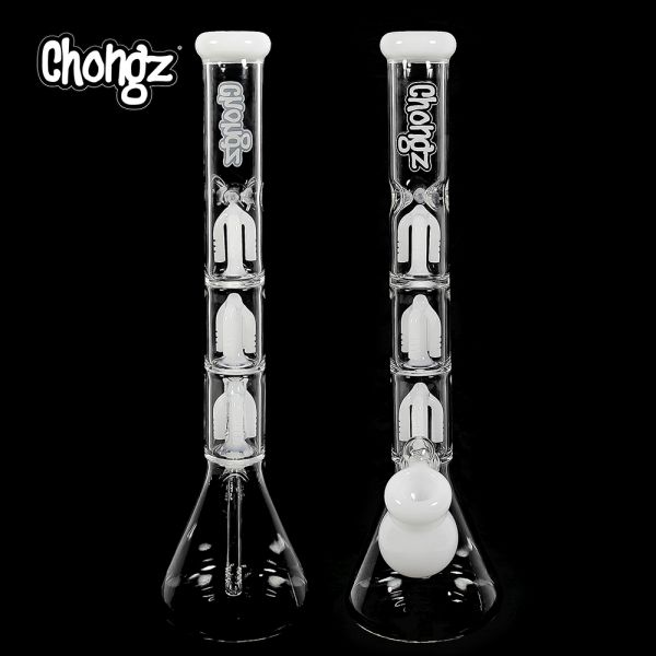 Buy Chongz White Nasty Triple Diffuser Glass Bong Percolator Bongs From Shiva Online 