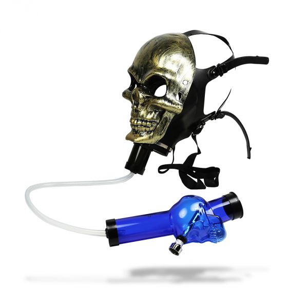 skull gas mask bong