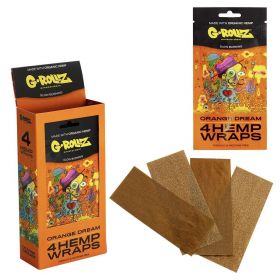 G-ROLLZ Loose Hemp Blunt Wraps 4 Pack - Orange Dream