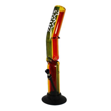 Chongz 40cm Rasta Leanback Acrylic Bong CHO06