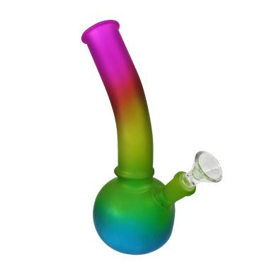 20cm Frosted Glass Rainbow Bong