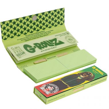 G Rollz Reggae Dog Organic Green Hemp Rolling Papers & Tips