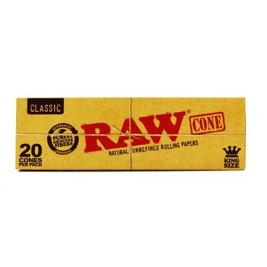 RAW Classic King Size Pre-Rolled Cones - 20pk