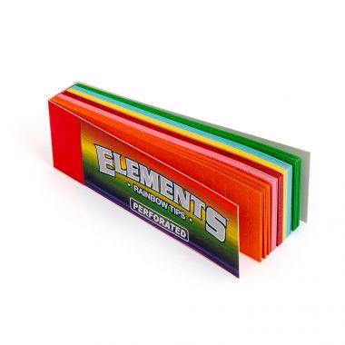 Elements Rainbow Perforated Paper Rolling Tips