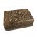 Medium Carved Wooden Flower Lock Boxes - Star & Moon