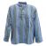 Image 5 of Striped Blue & Green Grandad Shirt